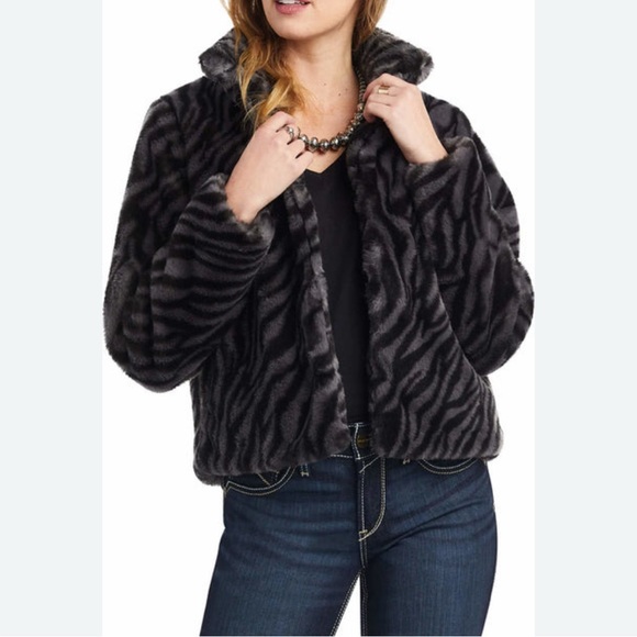 Ariat City Girl Faux Fur Jacket Size XS - Picture 1 of 11